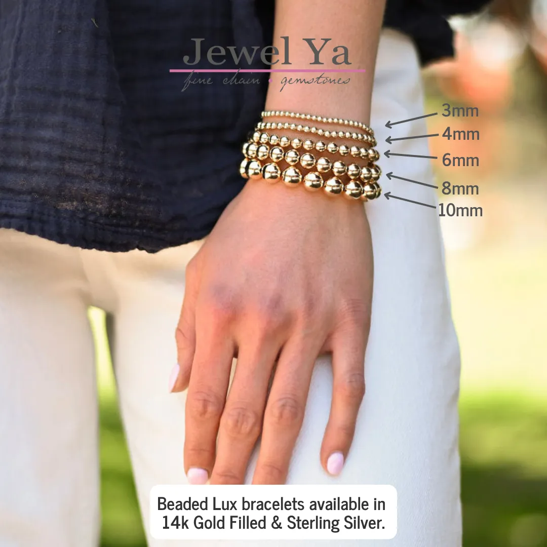 10mm 14k Gold Filled Beaded Bracelet