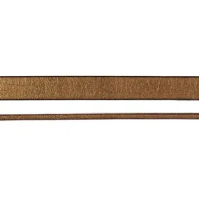 10mm Antique Gold Pearl Metallic Flat Leather
