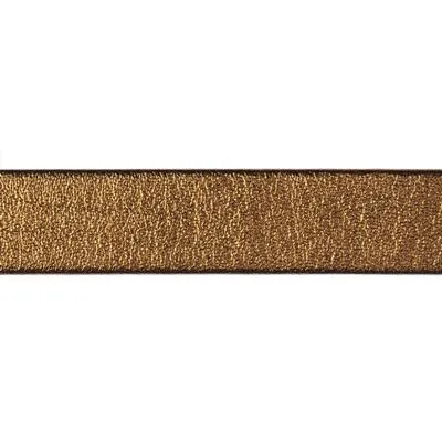 10mm Antique Gold Pearl Metallic Flat Leather