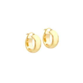 18ct Yellow Gold 18mm Polished Wide Hoop Earrings