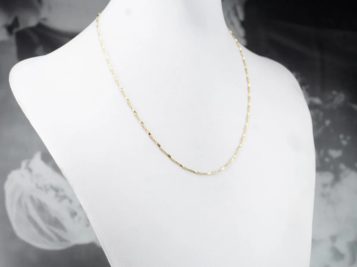18K Gold Twisted Serpentine Chain Necklace