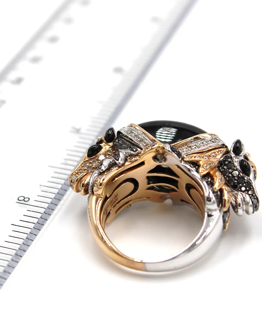 18K Rose Gold and Palladium "Thoroughbred" Ring