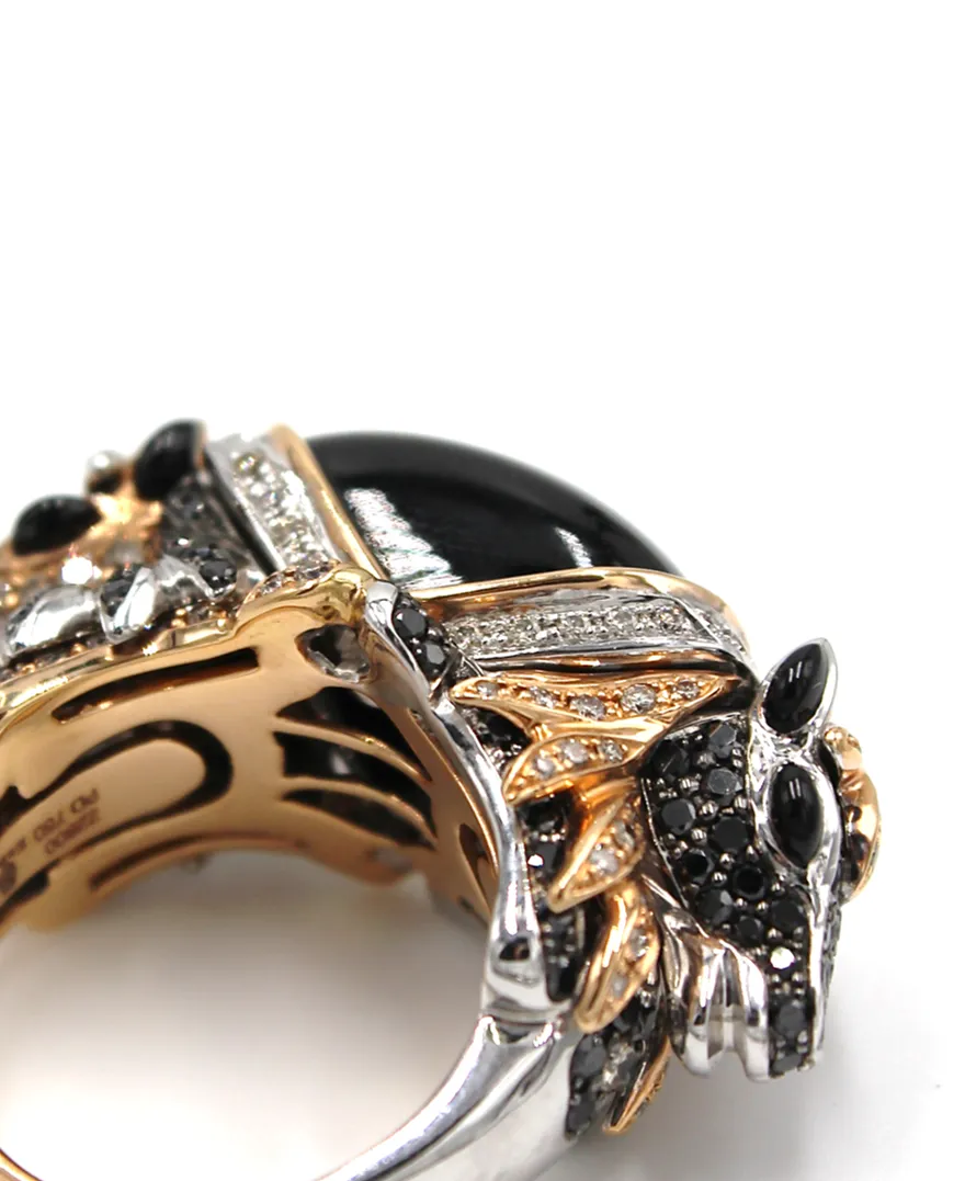 18K Rose Gold and Palladium "Thoroughbred" Ring