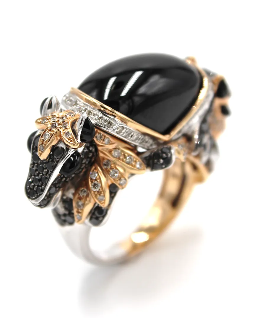 18K Rose Gold and Palladium "Thoroughbred" Ring