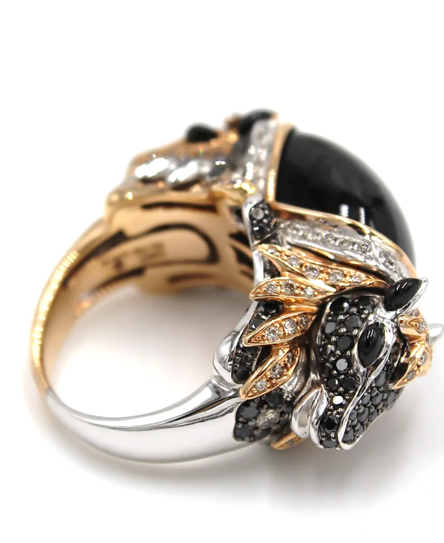 18K Rose Gold and Palladium "Thoroughbred" Ring
