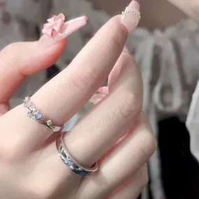 2Pc Luminous Star Adjustable Rings