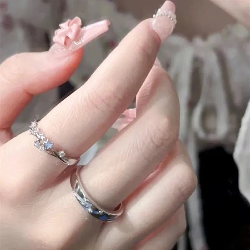 2Pc Luminous Star Adjustable Rings