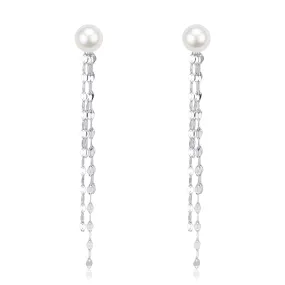 6-7mm Freshwater Pearl & Tassel Earrings