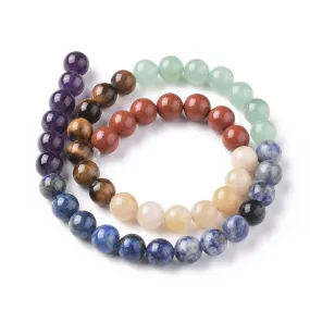 8mm Chakra Mix (Natural) Beads 15-16" Strand
