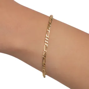 9ct Yellow Gold Open Figaro Bracelet