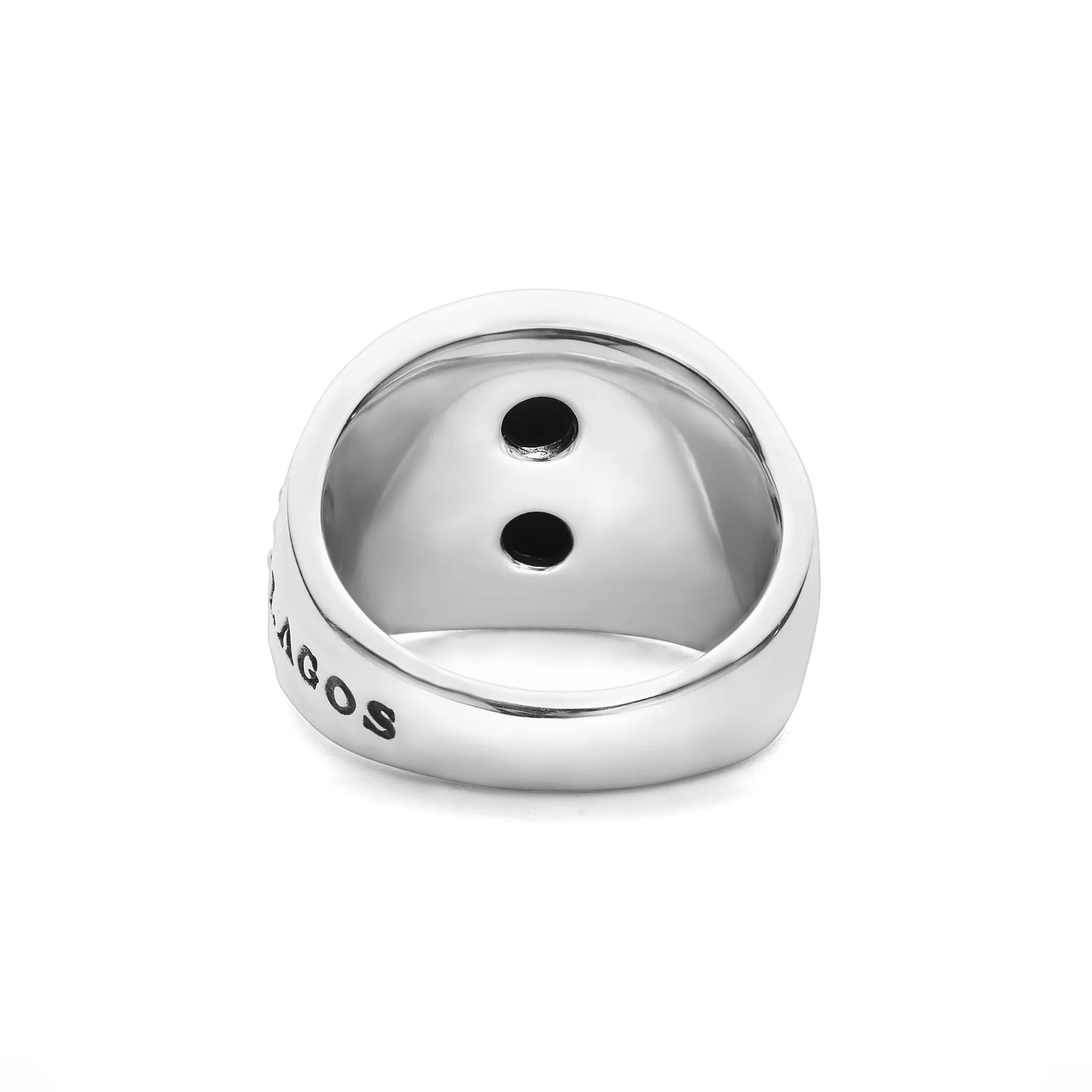 Anthem Black Agate Oval Band Ring