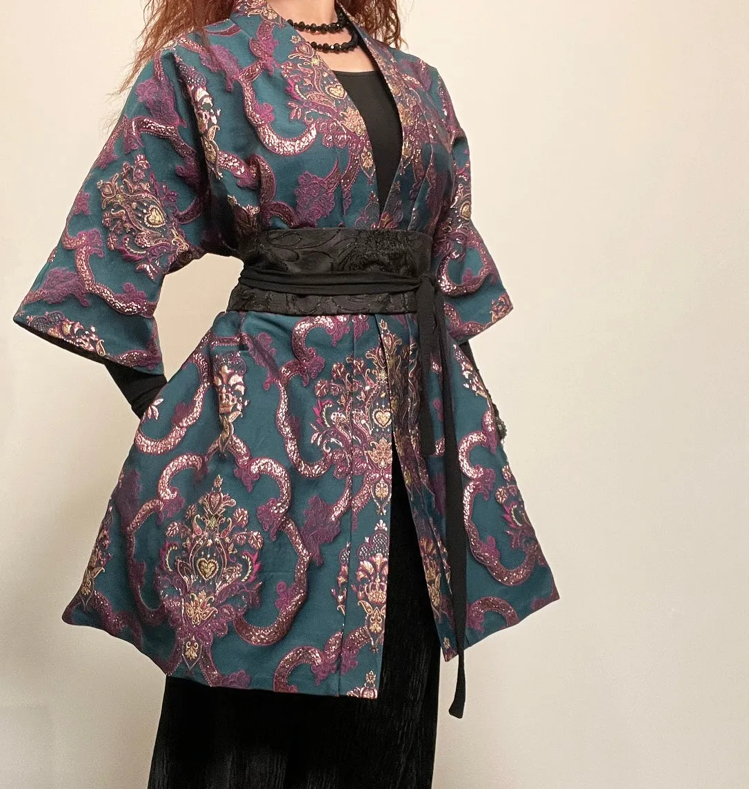 Audrey Swing Coat - One Of A Kind - Luxe crown brocade