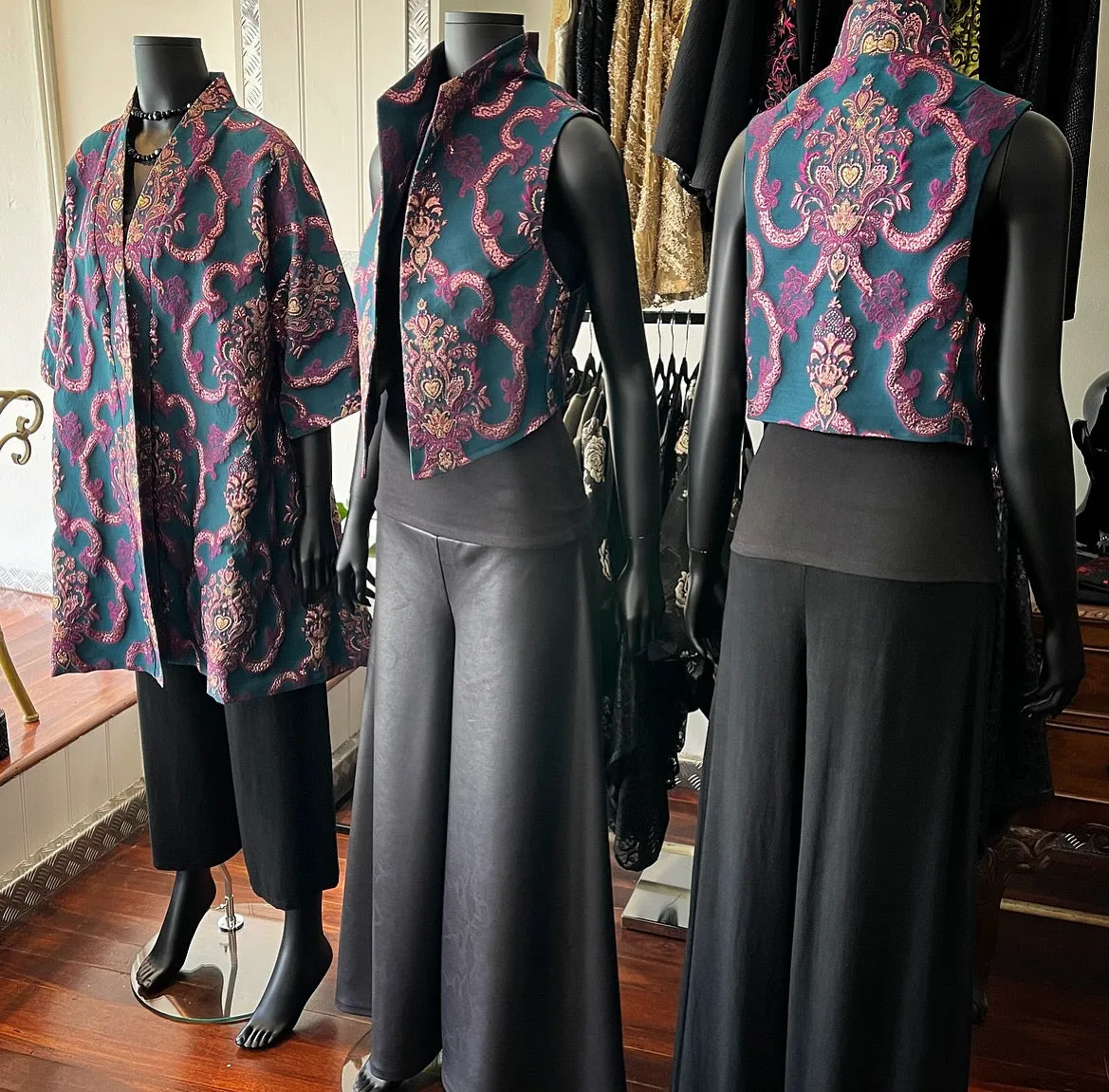 Audrey Swing Coat - One Of A Kind - Luxe crown brocade