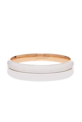 Bangle in 18K Rose Gold & Vitreous Ivory Enamel