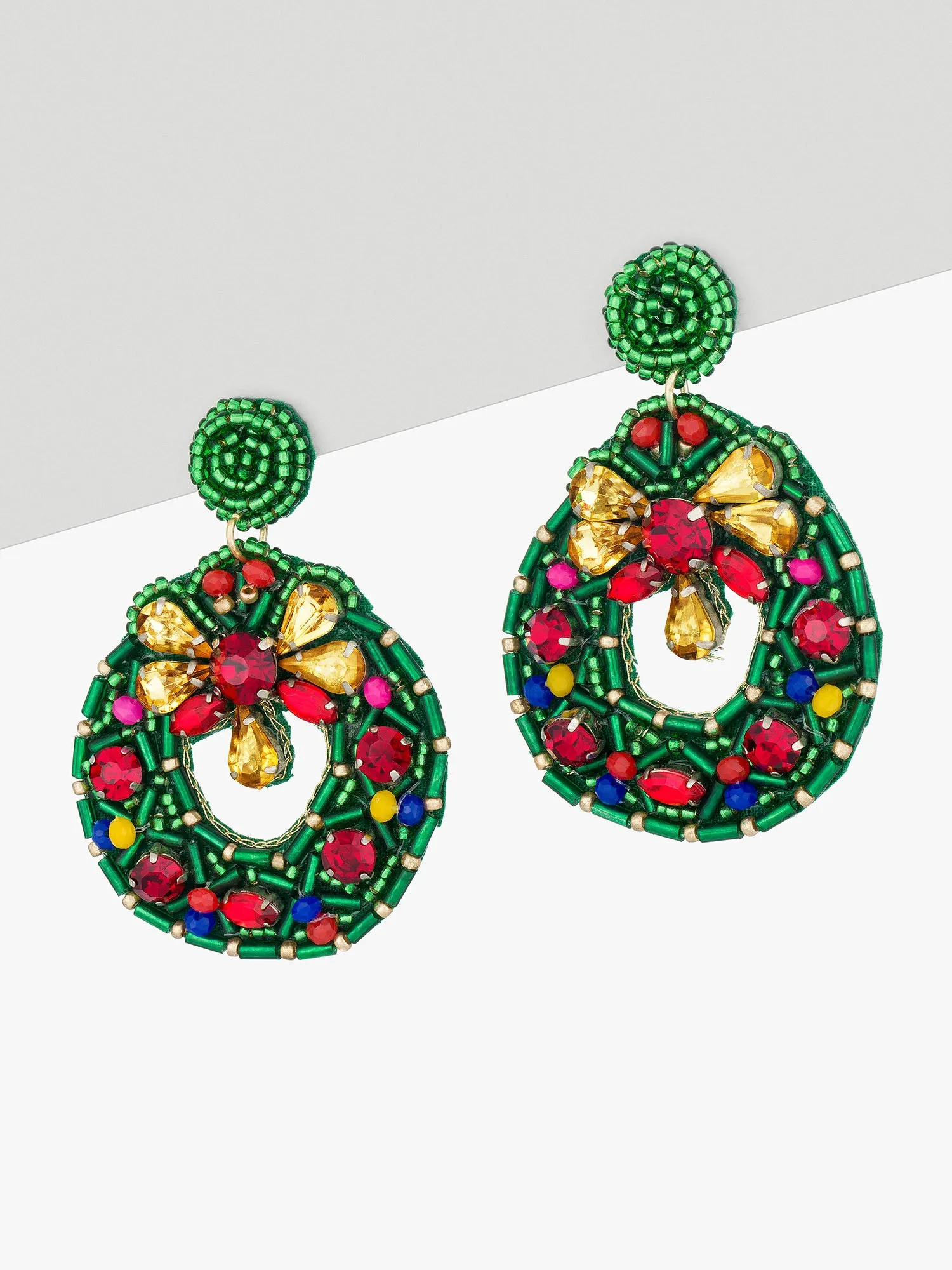 Beaded Wreath Earrings