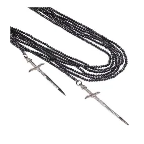 Black Spinel Bead Necklace