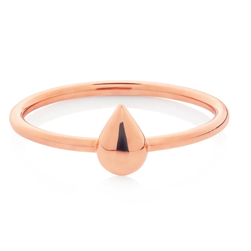 Boh Runga Droplet Ring - Rose Gold