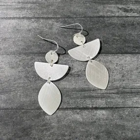 Brushed Metal Geometric Shaped Earrings (GOLD OR SILVER)