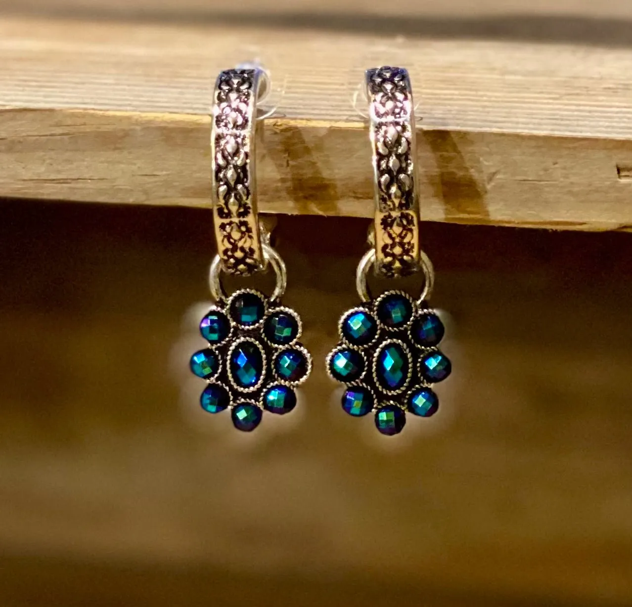 CHARM HOOP EARRINGS