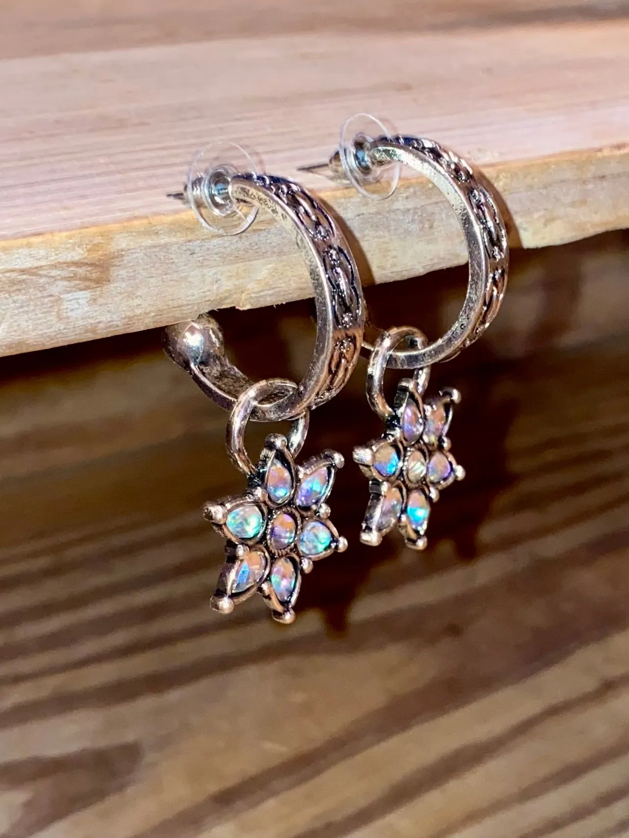 CHARM HOOP EARRINGS