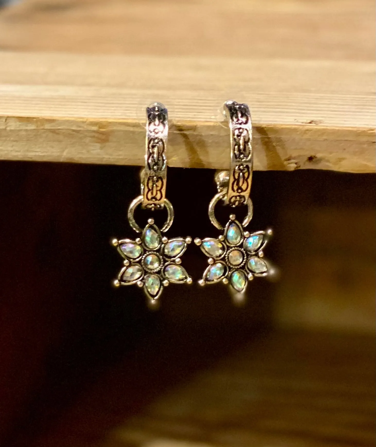 CHARM HOOP EARRINGS