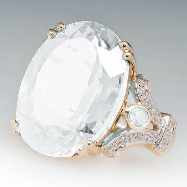 Chicmy-Fashion Luxury Colorful Cubic Zirconia Ring Oval Stone Finger Ring For Women