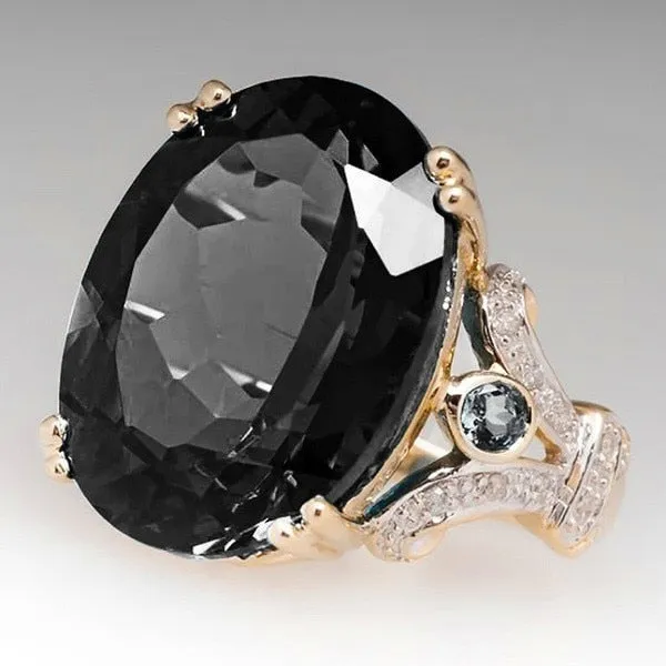 Chicmy-Fashion Luxury Colorful Cubic Zirconia Ring Oval Stone Finger Ring For Women