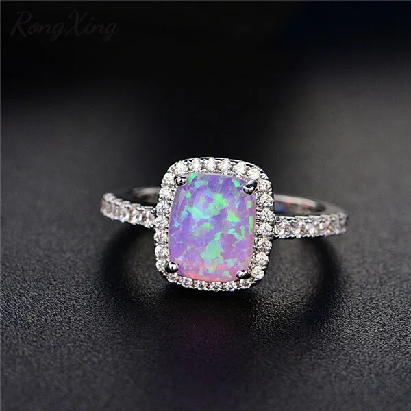 Chicmy-White/Blue/Green/Purple/Orange Fire Opal Rings For Women