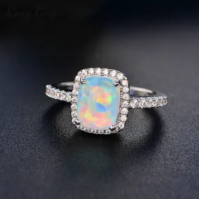 Chicmy-White/Blue/Green/Purple/Orange Fire Opal Rings For Women