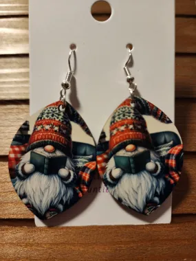 Christmas earrings wide diamond- Gnomes