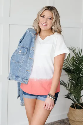 Color Block Tie Dye Top