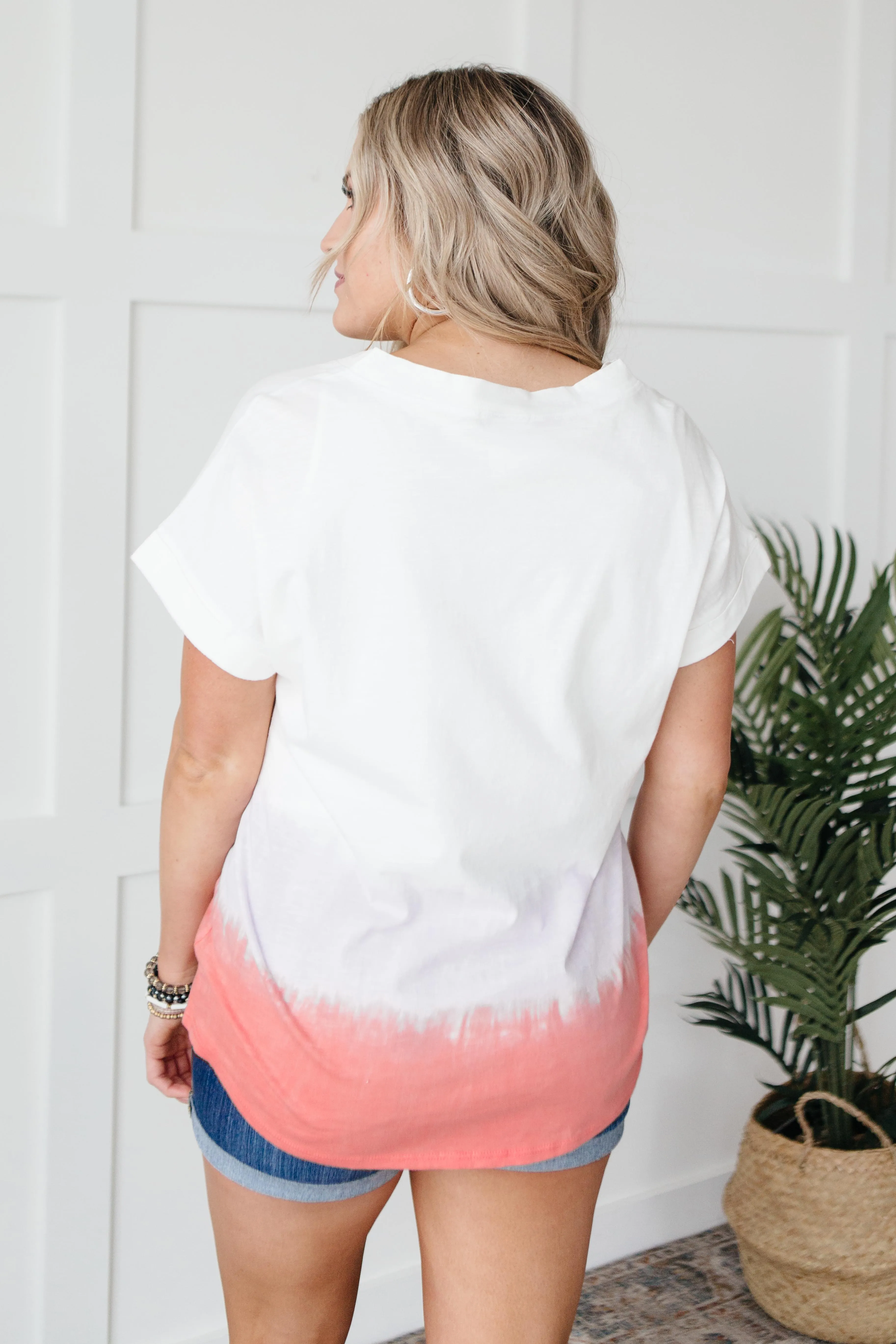 Color Block Tie Dye Top
