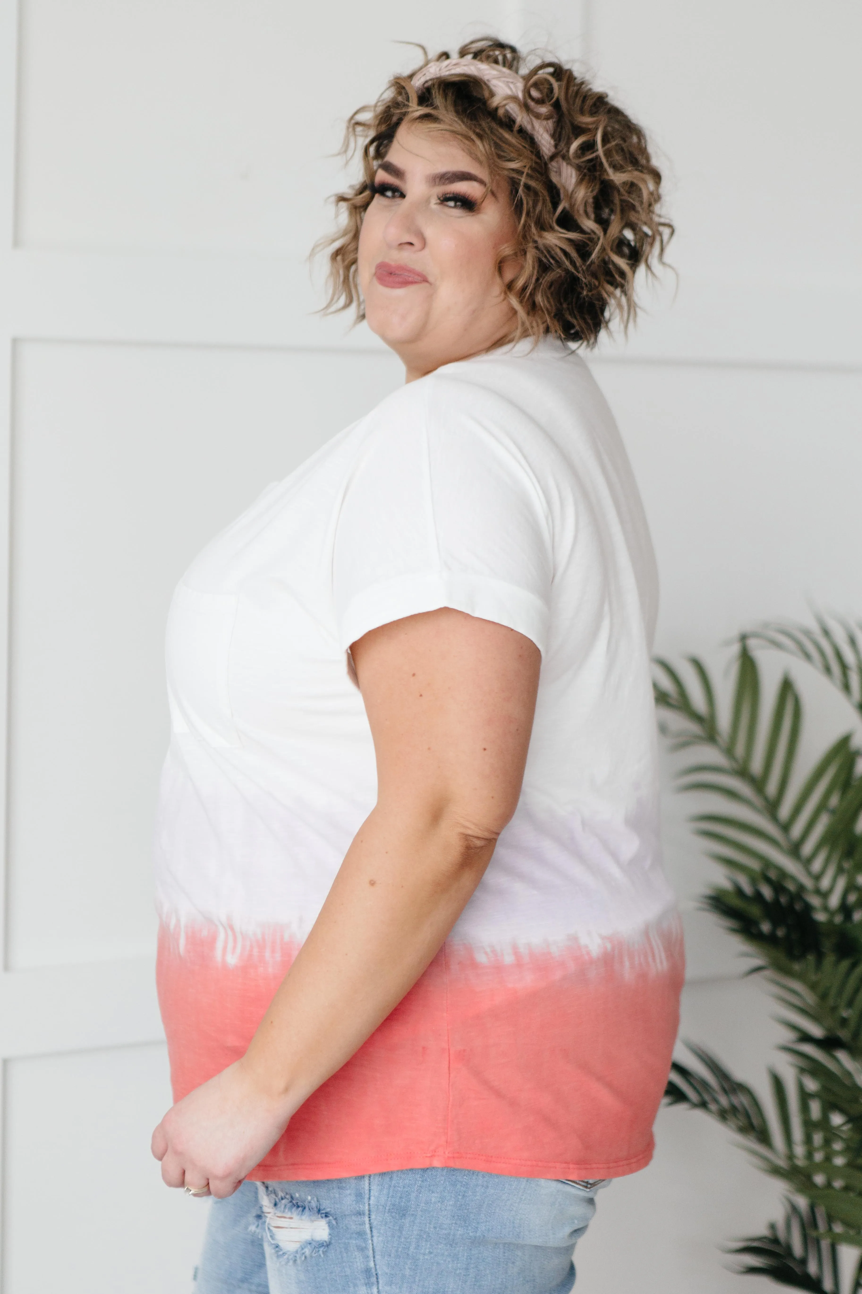 Color Block Tie Dye Top