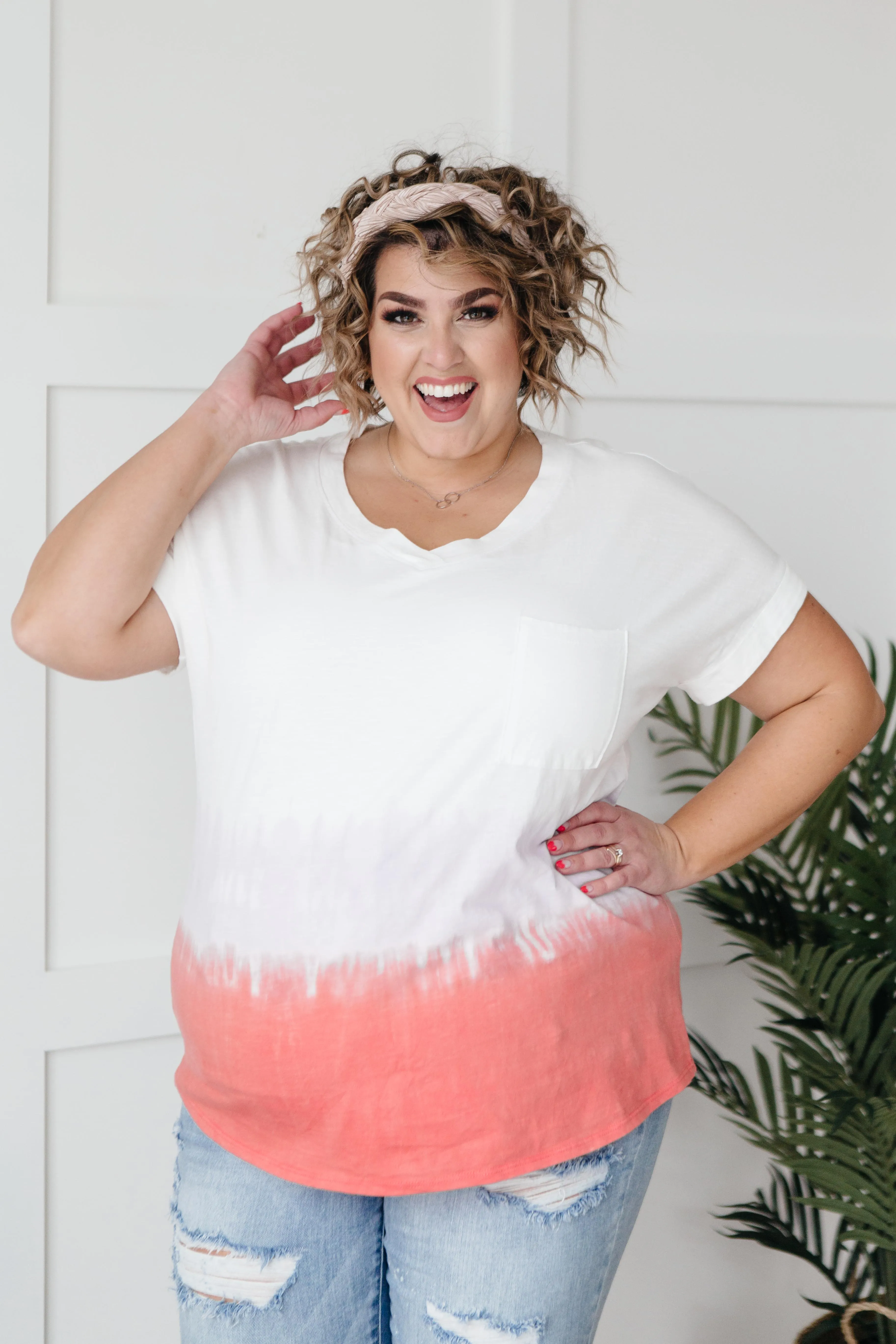 Color Block Tie Dye Top