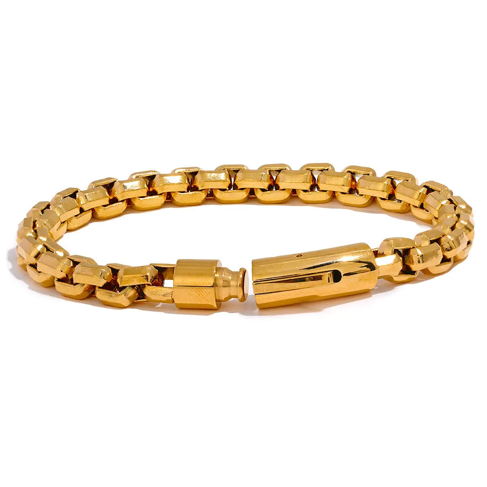 Cuban Thick Chain Wrist Bangle Bracelet