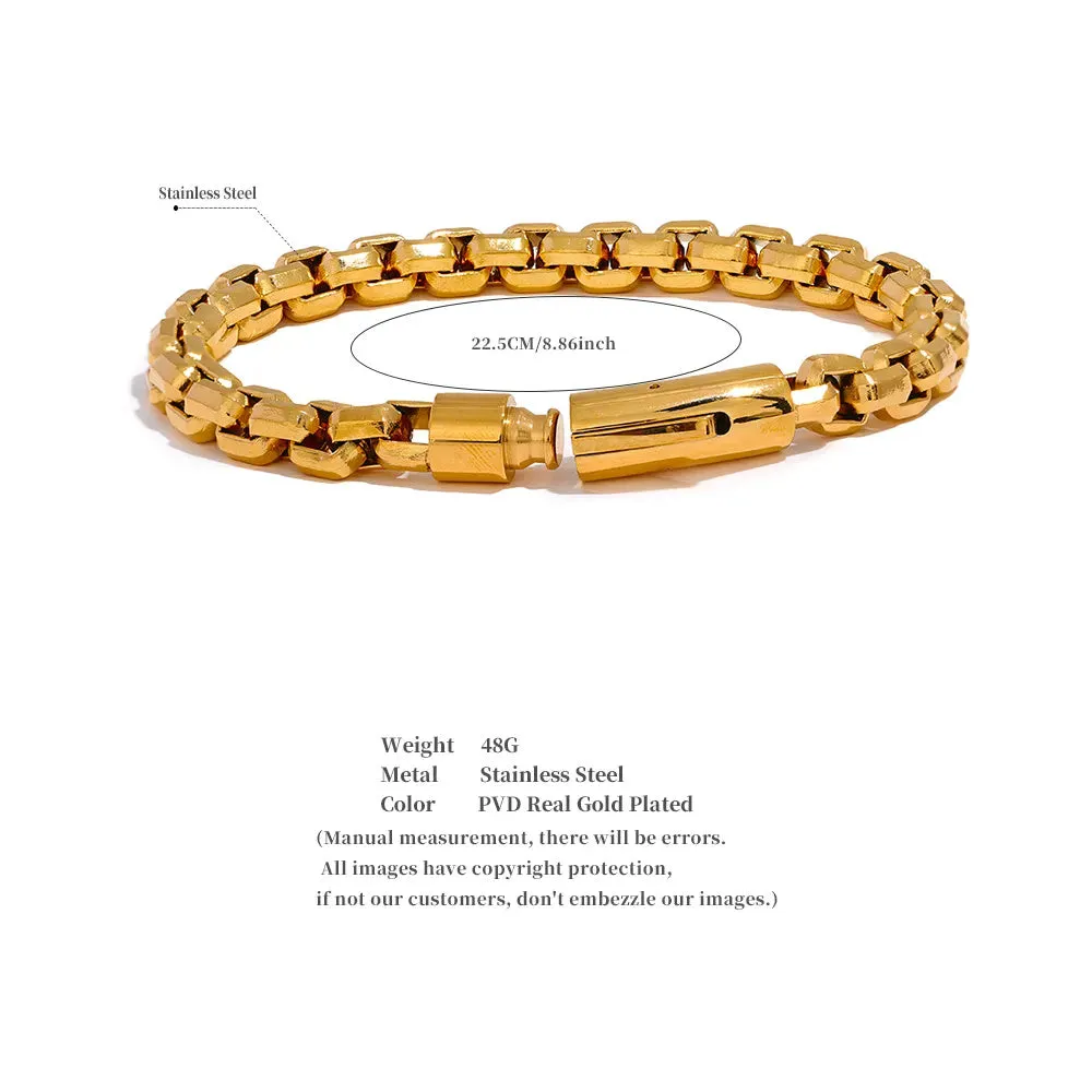 Cuban Thick Chain Wrist Bangle Bracelet