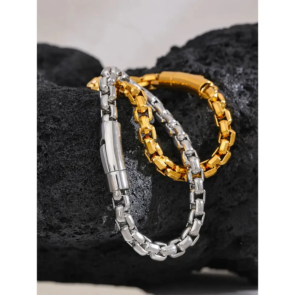 Cuban Thick Chain Wrist Bangle Bracelet