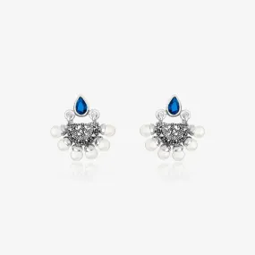 Dainty Blue Cz Earrings