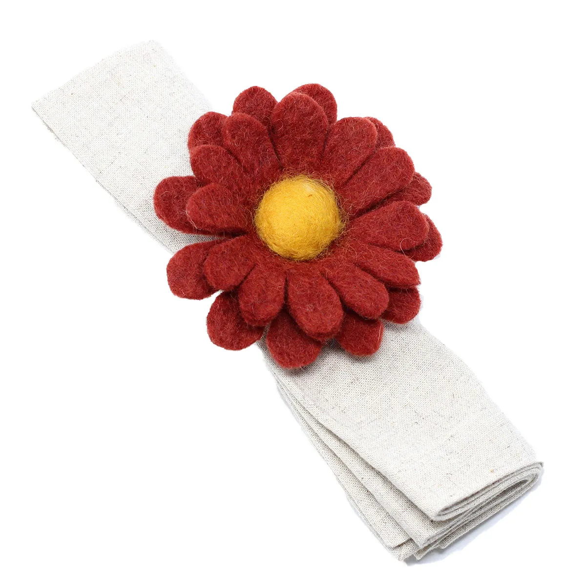 Daisy Napkin Rings Set of Four Colors