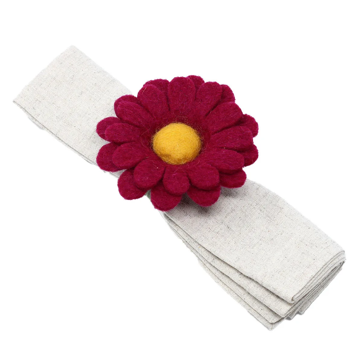 Daisy Napkin Rings Set of Four Colors