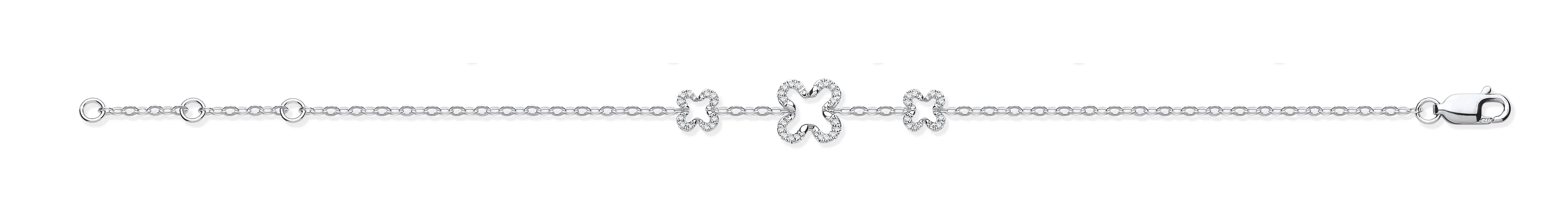 Diamond Four Leaf Clover Bracelet