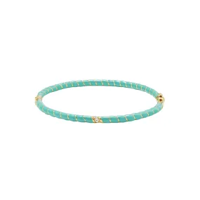 Enamel & Diamond Twisted Candy Bangle Bracelet