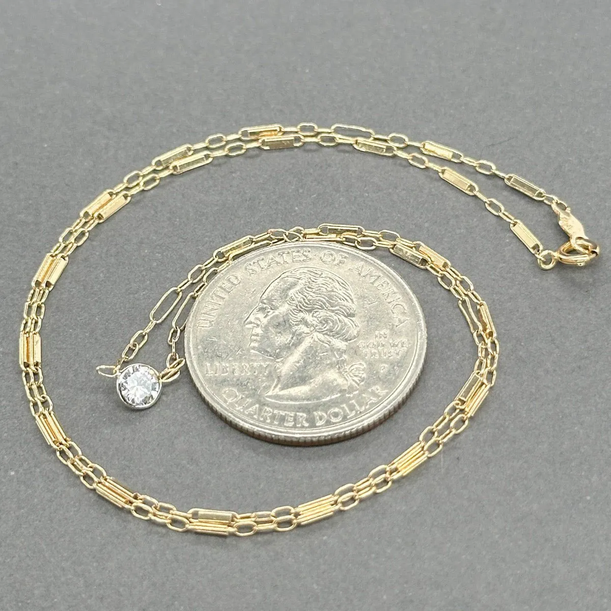 Estate 14K TT Gold 0.23ct H-I/VS2 Diamond Necklace