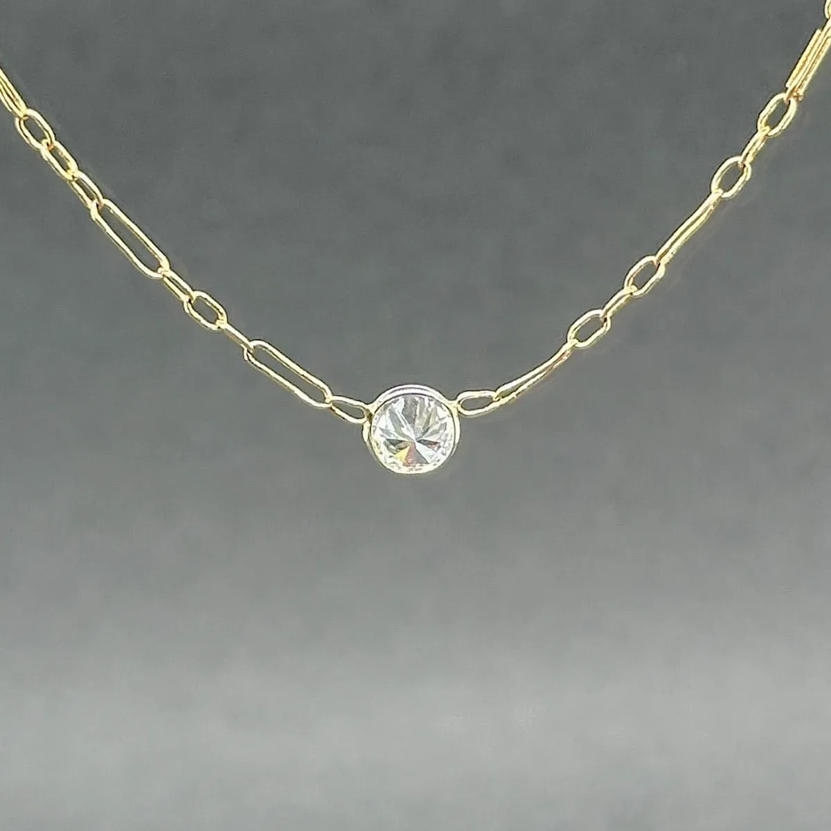 Estate 14K TT Gold 0.23ct H-I/VS2 Diamond Necklace