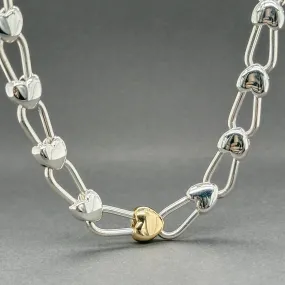 Estate Tiffany & Co. SS 18 Heart Link Necklace