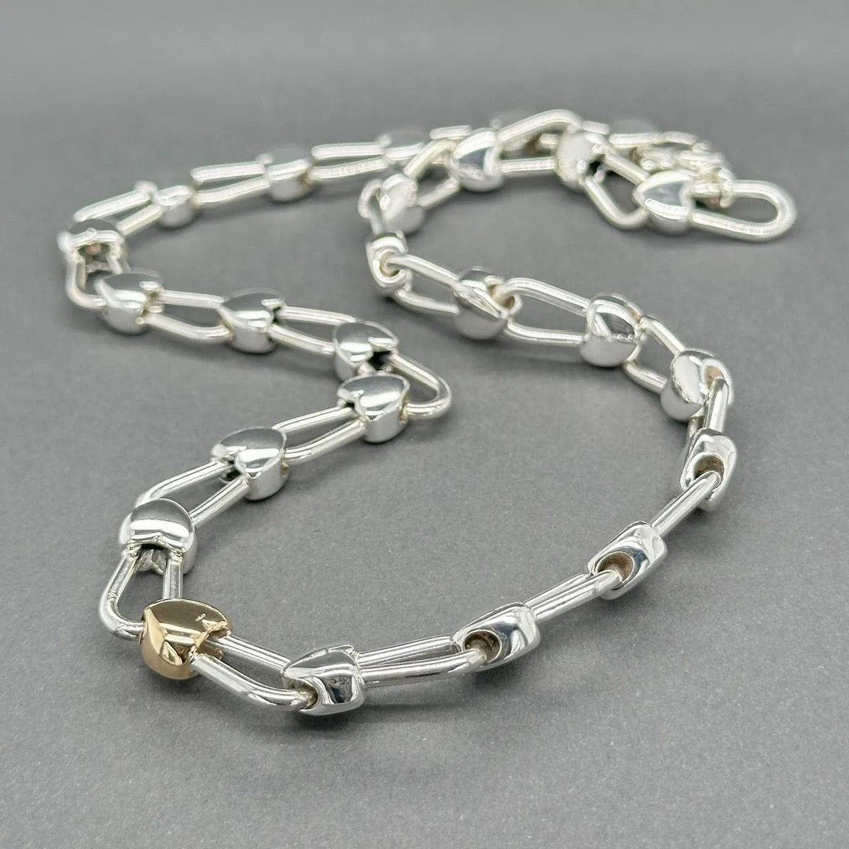 Estate Tiffany & Co. SS 18 Heart Link Necklace