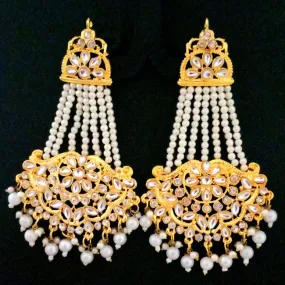 ''EXCLUSIVE''80-100 mm Hand Crafted Kundan Earrings Sold by per Pair pack