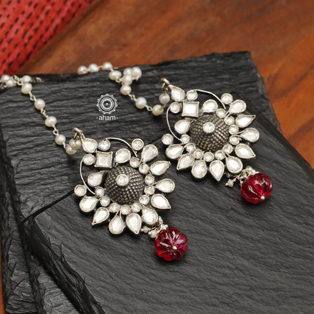 Festive Kundan Silver Earrings