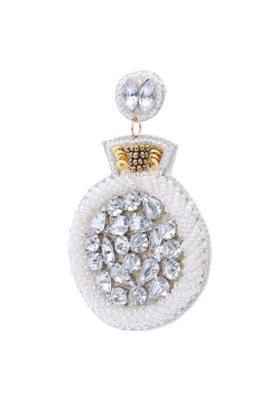 Festive Sparkling Jeweled Ornament Earrings