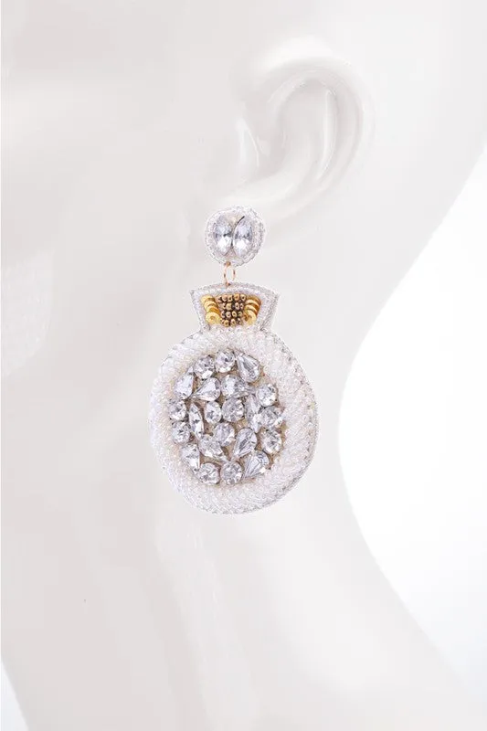Festive Sparkling Jeweled Ornament Earrings